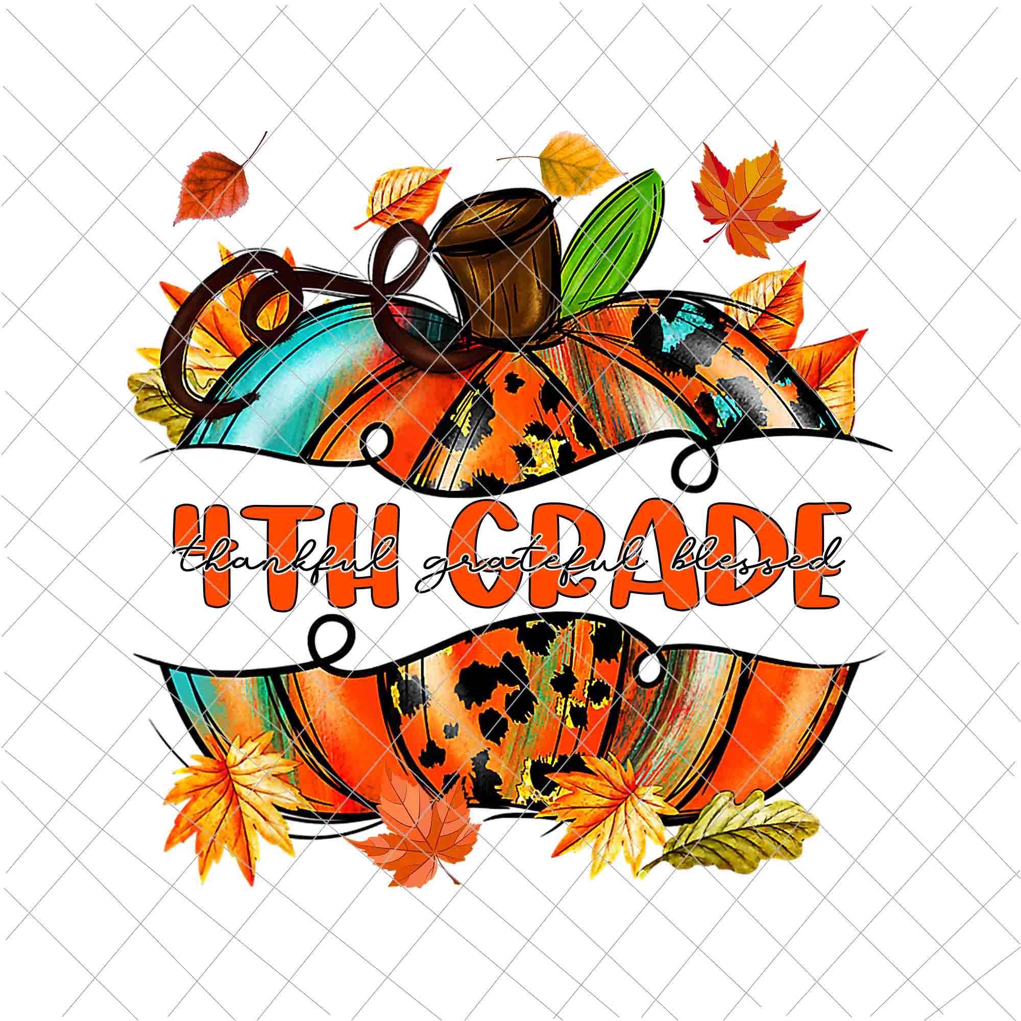 4th Grade Pumpkin Thanksgiving Png, 4th Grade Autumn Png, 4th Grade Thankful Png, 4th Grade  Back To School Png, 4th Grade Fall Y'all Png