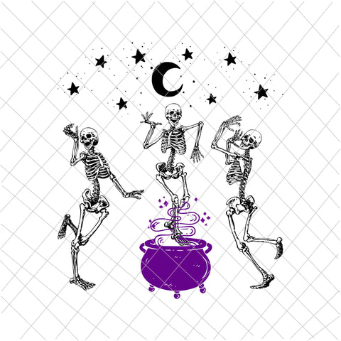 Dancing Skeletons Svg, Mystical Halloween Svg, Skeletons Halloween, Skeletons Svg