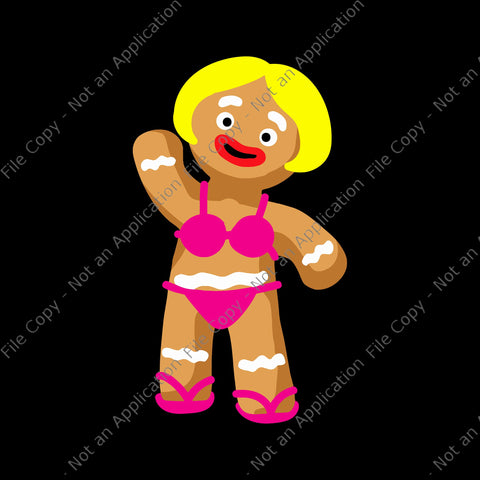 Gingerbread SVG, Gingerbread Bikini SVG, Gingerbread Woman in Bikini svg, Christmas in July, Gingerbread Bikini Christmas