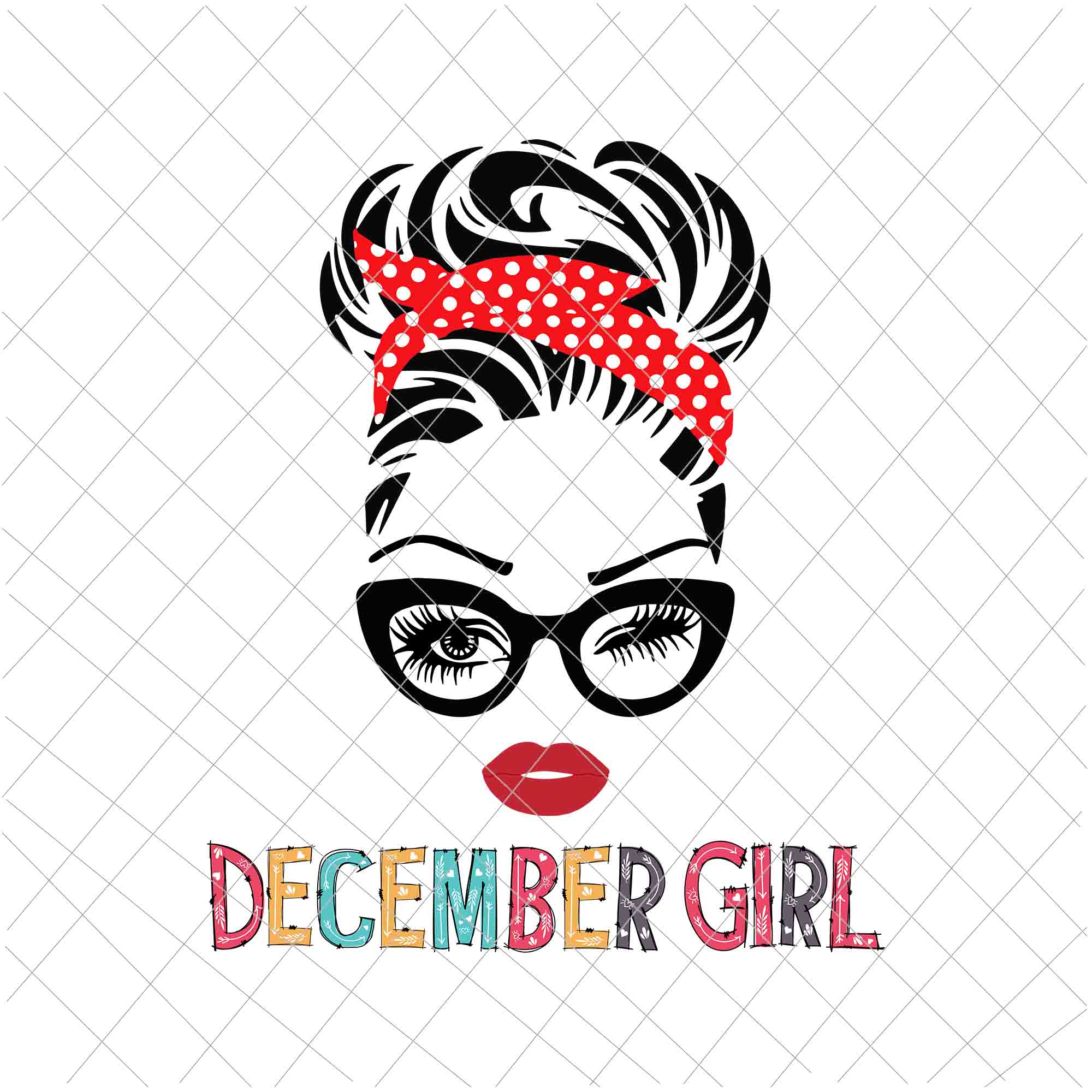 December girl svg, Girl face eys svg,, December birthday svg, birthday vector, Birthday Svg Girl