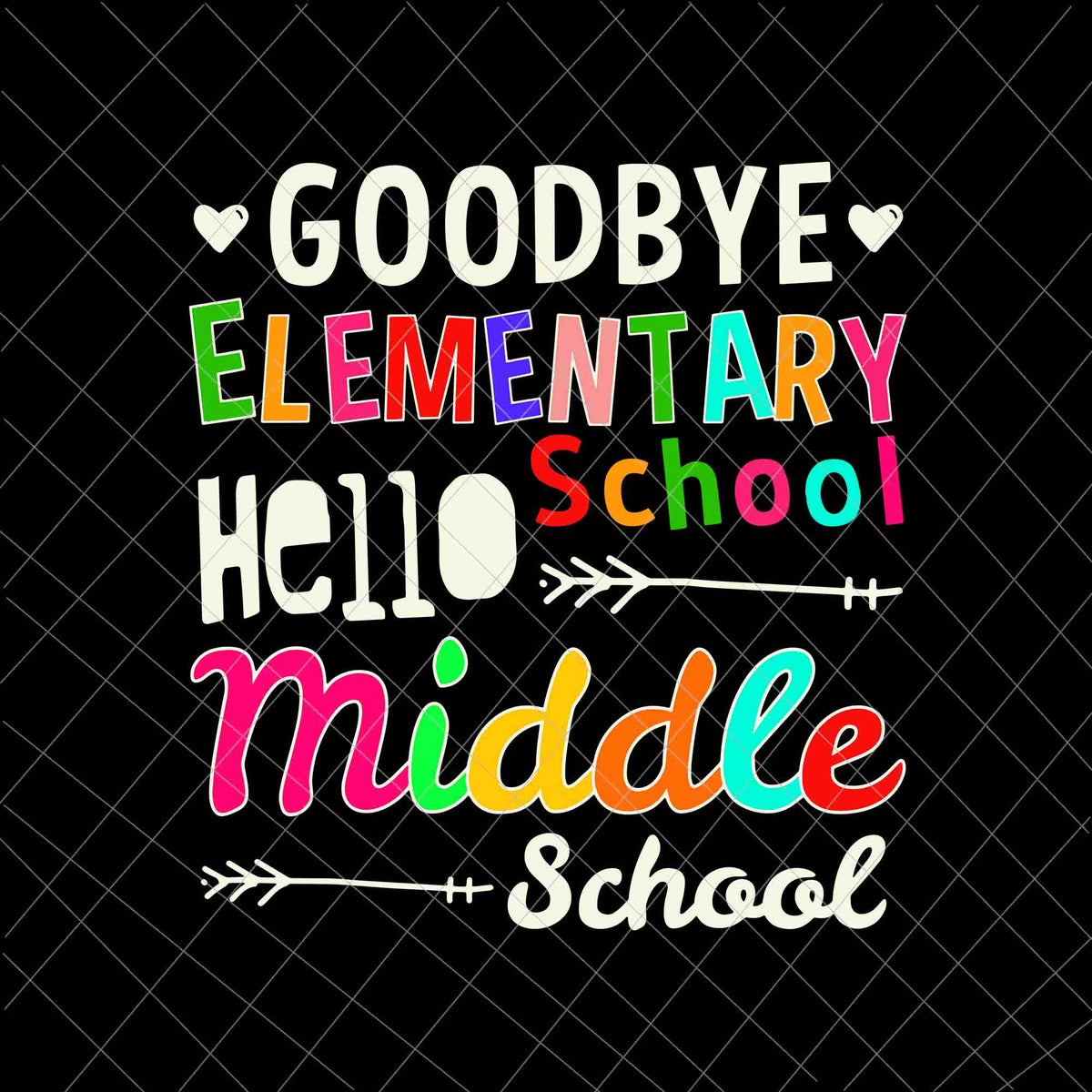 Goodbye Elementary School Svg, Hello Middle School Svg, Graduation Ele ...