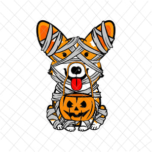 Cute Halloween Welsh Corgi Mummy Svg, Dog Lover Svg, Dog Halloween Svg, Corgi Mummy Halloween Svg, Funny Halloween Svg, Corgi Zombie Svg