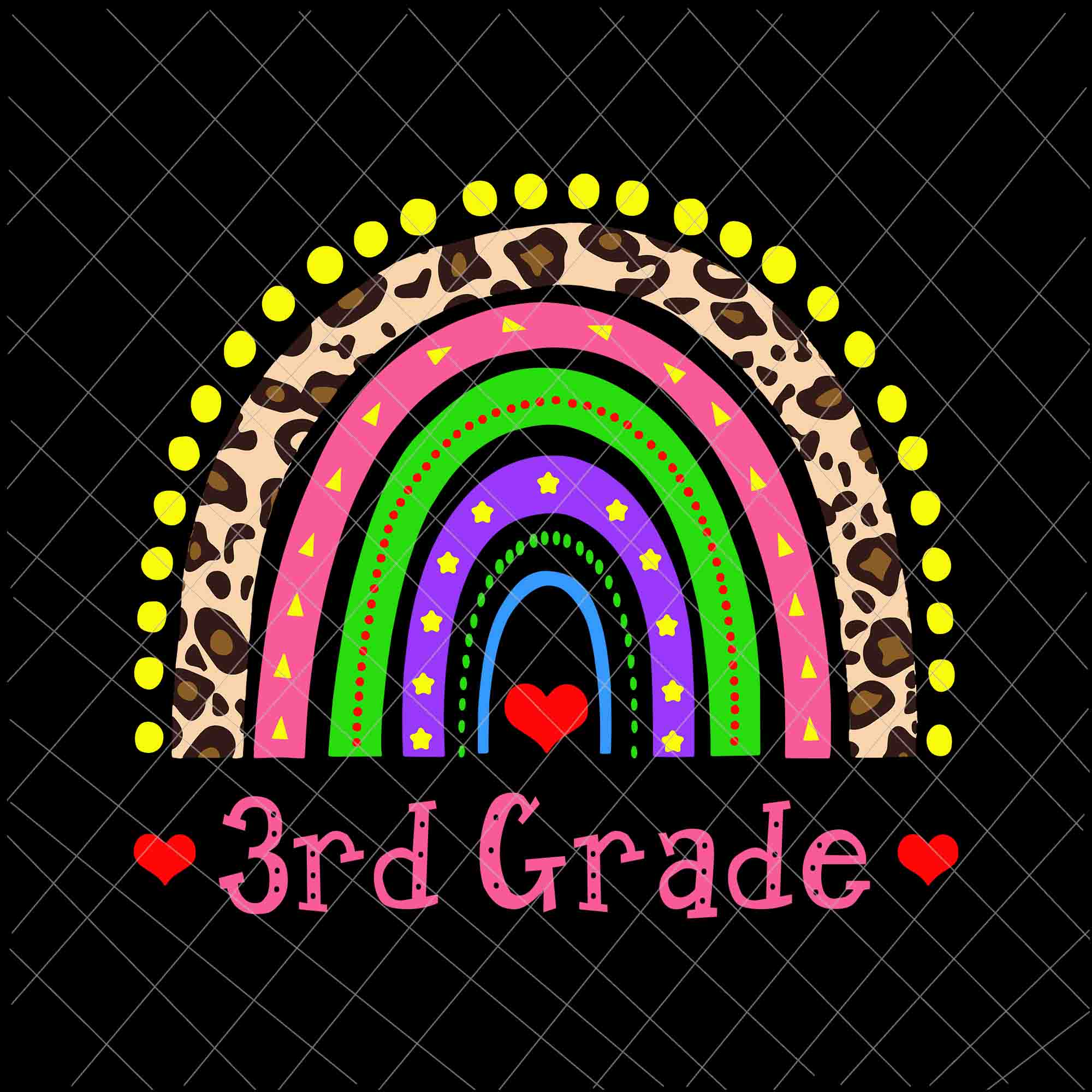 3rd Grade Teacher Svg, Funny Rainbow Lover Back To School Svg, Back To School 3rd Grade Svg, Team 3rd Grade Svg, 3rd Grade Svg