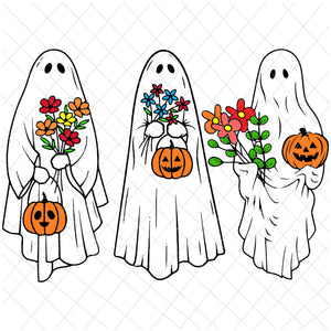Groovy Vintage Floral Ghost Cute Halloween Spooky Season Svg, Spooky Season Svg, Groovy Vintage Floral Ghost Cute Halloween Svg, Floral Ghost Cute Svg, Ghost Cute Halloween Svg