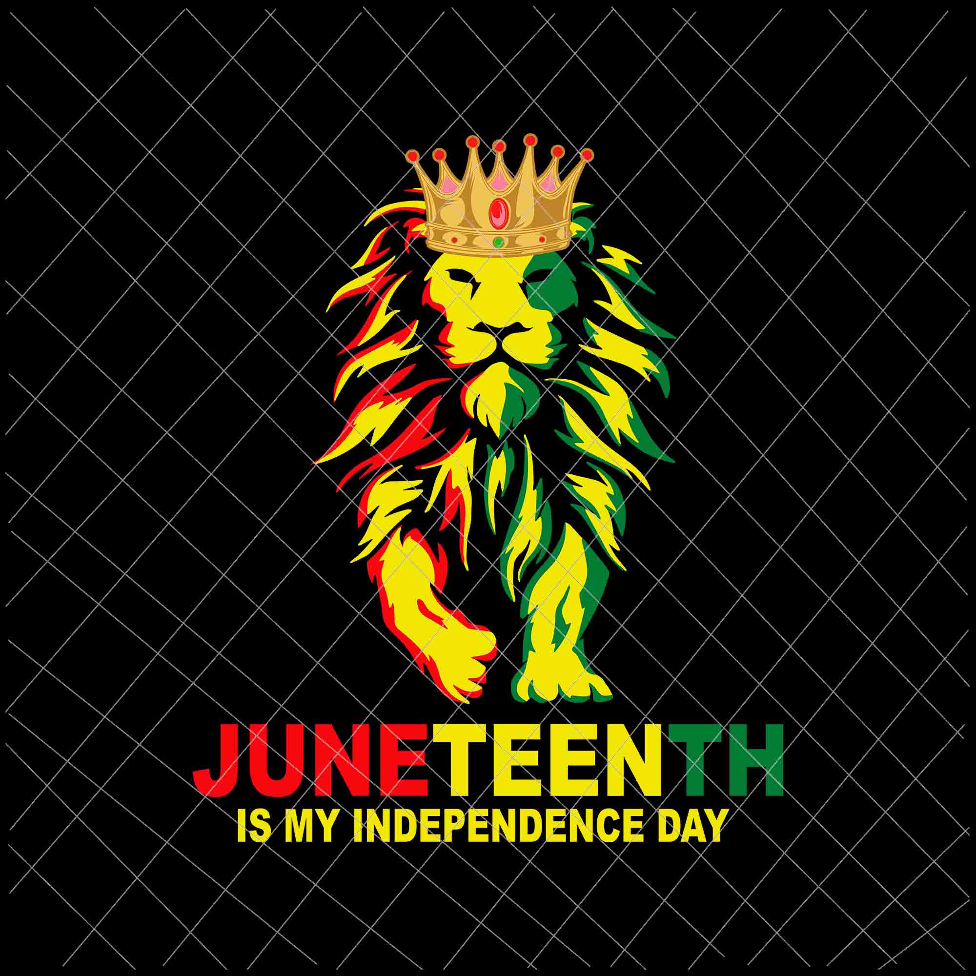 Juneteenth Is My Independence Day Lion Svg