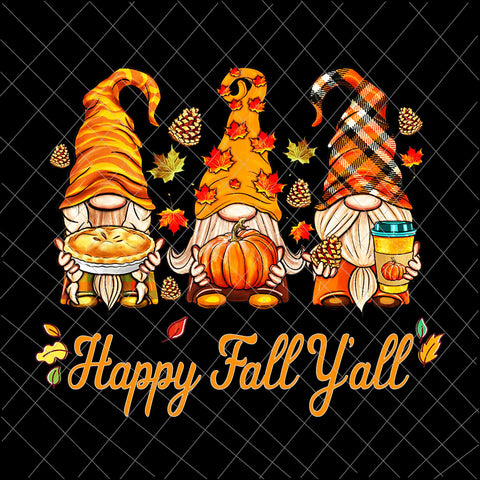 Happy Fall Y'all Gnome Pumpkin Png,  Gnome Autumn Thanksgiving Png, Gnome Fall Y'all Png, Gnome Thankful Png