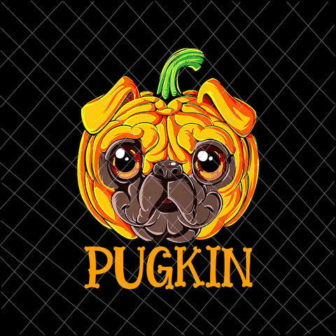 Funny Pugkin Pug Halloween Png, Pug Thanksgiving Png,  Pug Pumpkin Cute Png, Pugkin Halloween Png, Pugkin Thanksful Png