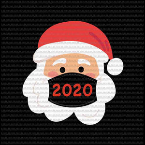 Santa Wearing Mask svg, santa claus mask svg, funny santa claus 2020 svg, christmas svg, Quarantine Christmas 2020 svg for Cricut Silhouette