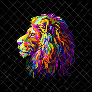 Colorful Lion Head Pop Art Style Png, Lion Head Png, Lion Art Style Png, Leo Zodiac Png