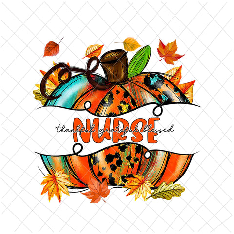 Nurse Thankful Png, Nurse Pumpkin Autumn Png, Nurse Fall Y'All Png, Nurse Png