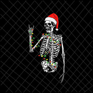 Santa Rocker Skeleton Hand Rock Christmas Svg, Skeleton Hand Rock Light Christmas Svg, Skeleton Hand Rock Xmas Svg