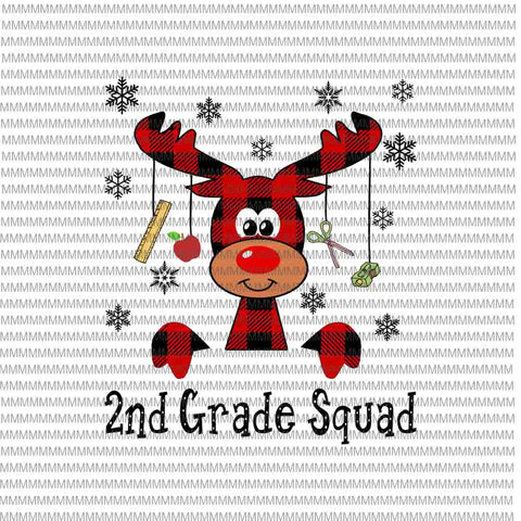 2nd Grade Squad svg, Christmas Reindeer Flannel Teacher 2020 svg, Reindeer Christmas 2020 svg, Funny Reindeer Christmas svg, Reindeer svg