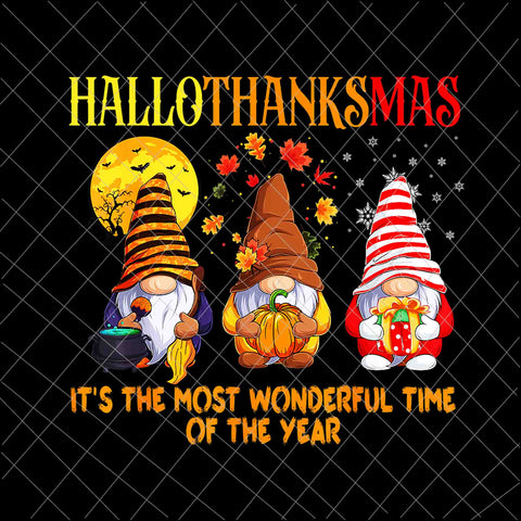 Happy Hallothanksmas Png, Cute Gnomes Fall Halloween Png, Gnomes Hallothanksmas Png, Gnomes Autumn Fall Y'all Png