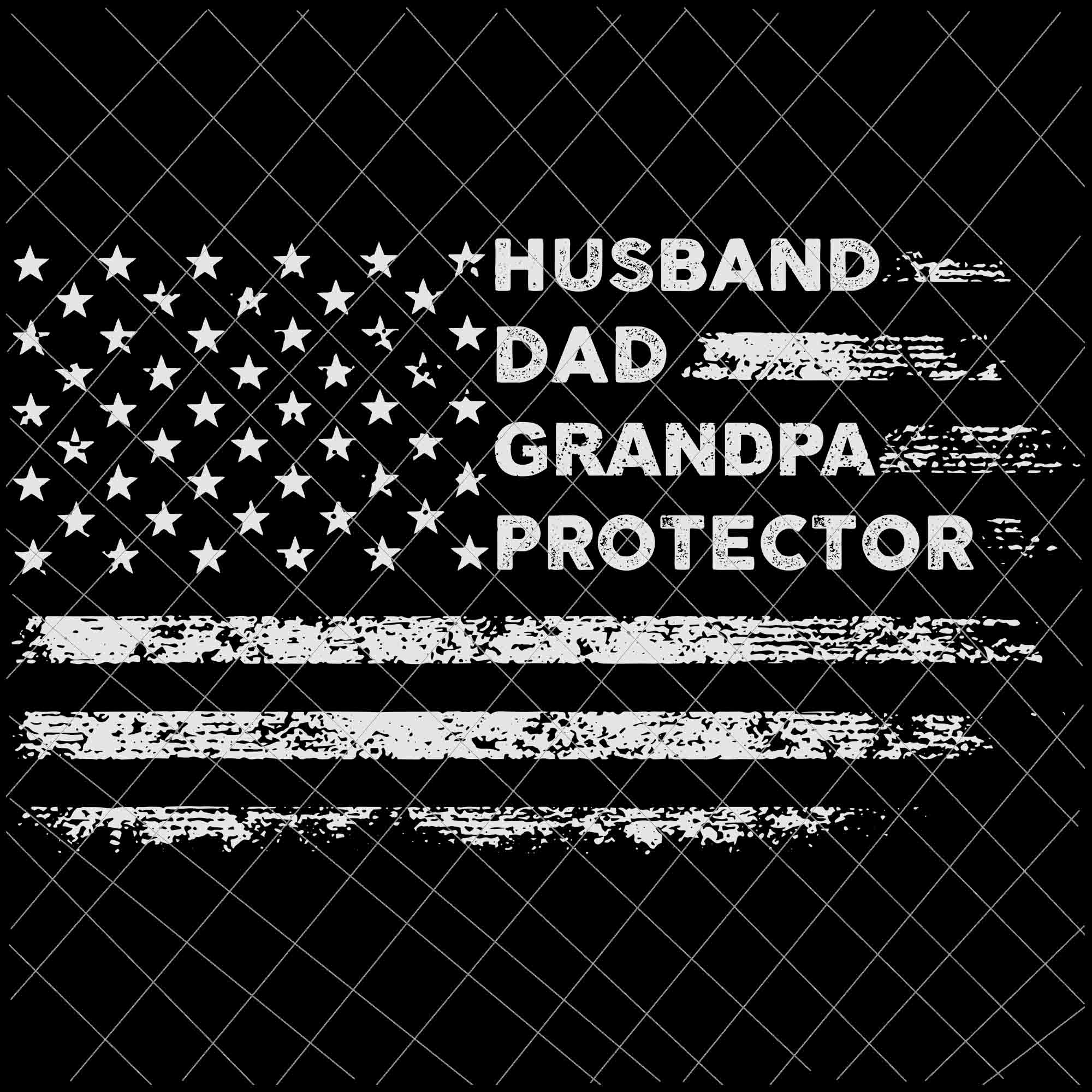 Husband Dad Grandpa Protector Svg