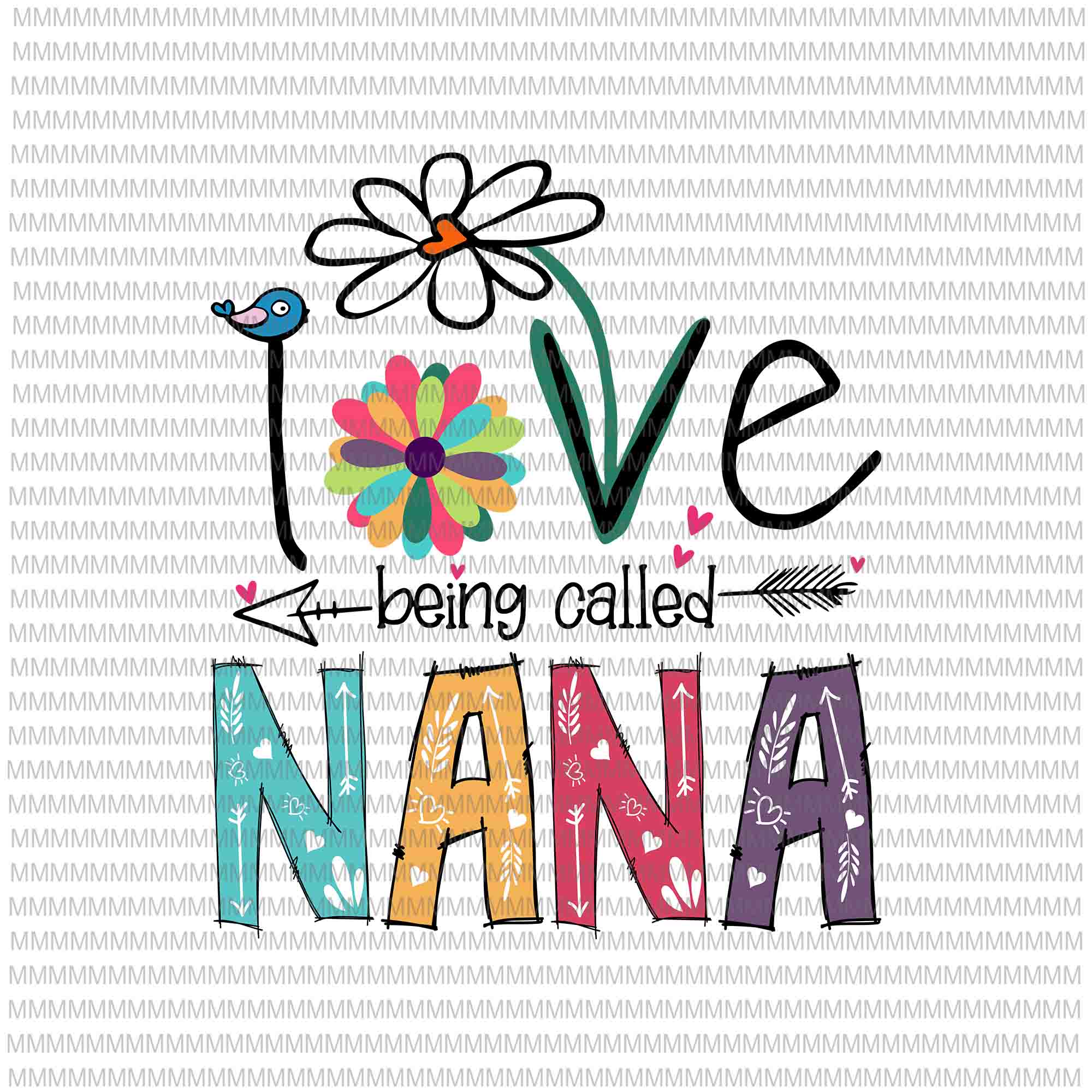 I Love Being Called Nana Svg, Love Nana Svg, Nana quote Svg, Mother's Day Svg