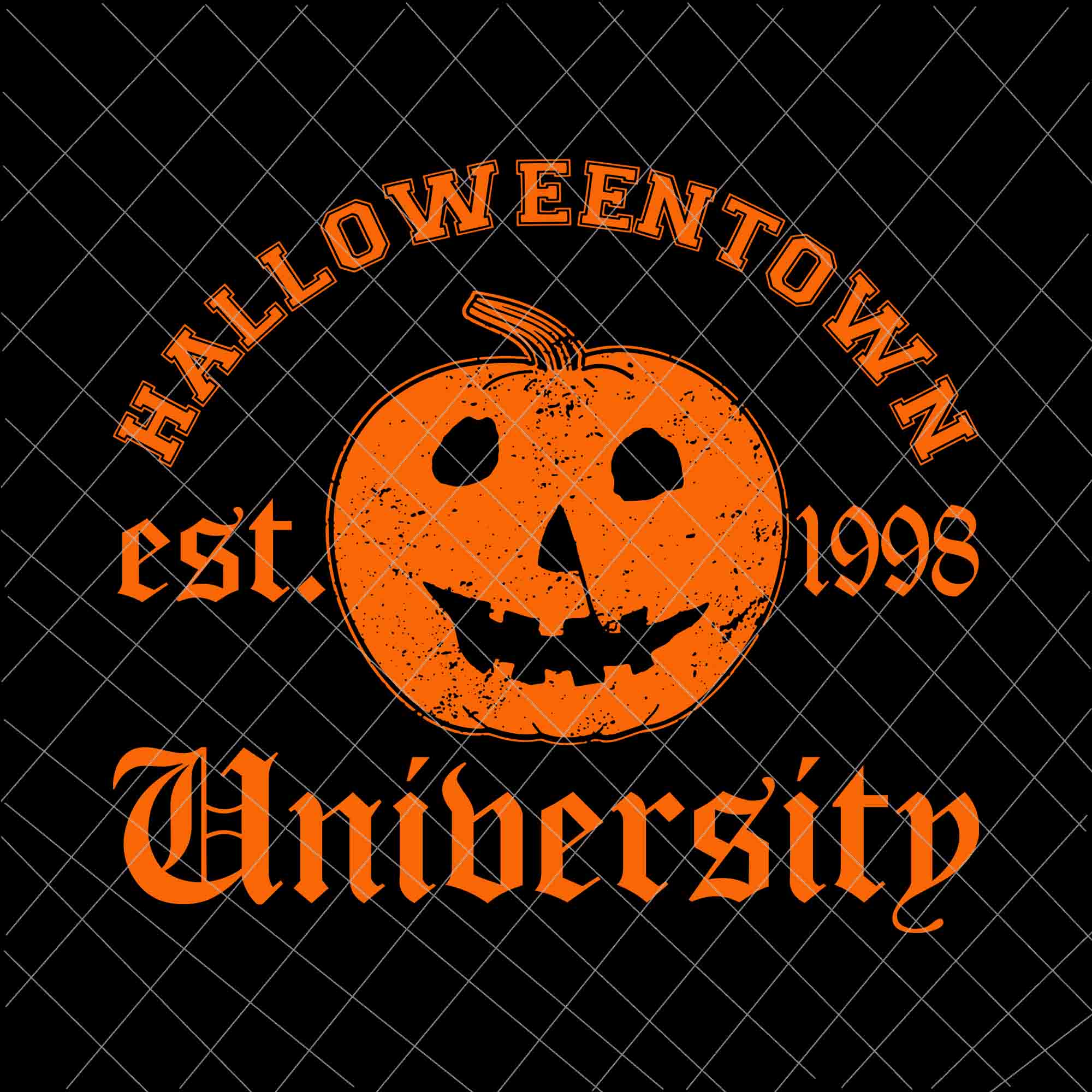Halloweentown University 1998 Svg, Funny Halloween 1998 Svg, Halloween University Svg, Pumpkin 1998 University