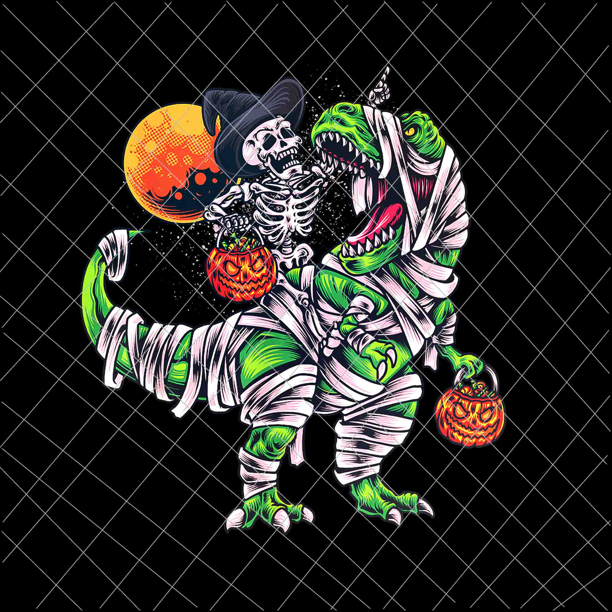 Skeleton Riding Dinosaur Png, Skeletons Halloween Png, Dinosaur Halloween Png, Halloween Png