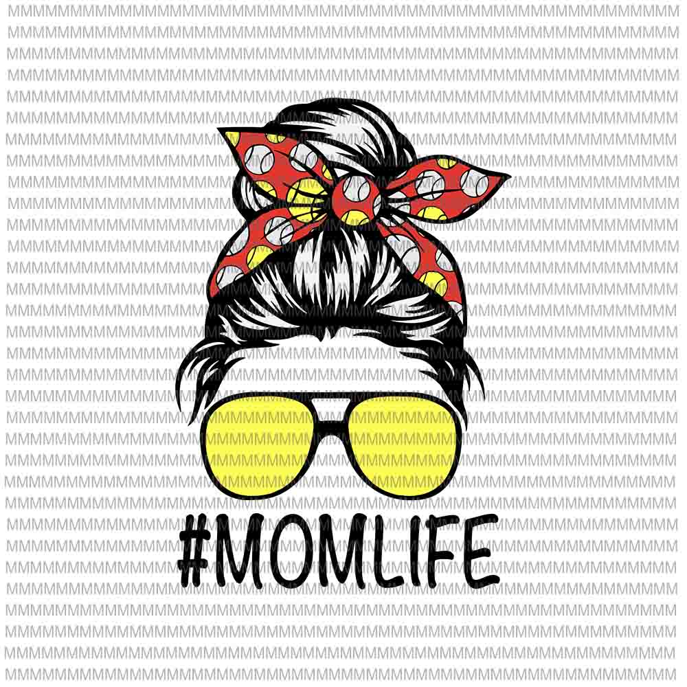 MomLife Svg, MomLife baseball Svg, Womens Dy Mom Life Softball Baseball Svg, Mothers Day Svg, Yellow glasses Svg, Mom Softball Baseball svg