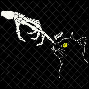 Cat Black Lover Skeleton Hand Boop Svg,  Funny Black Cat Halloween Svg, Skeleton Halloween Svg, Cat Skeleton Halloween Svg