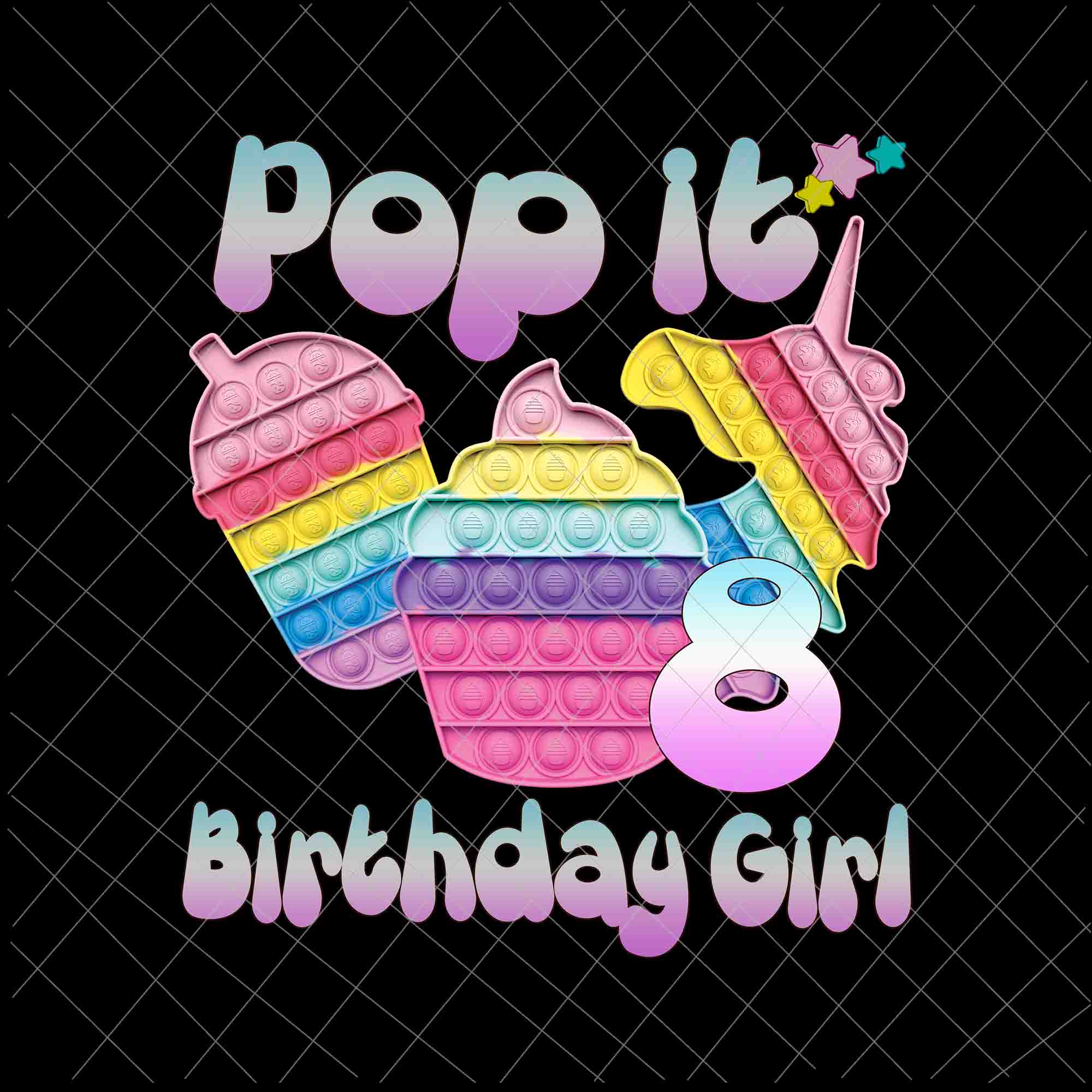 Birthday Girl Pop It 8th Png, 8th Birthday Gir Png, Pop It Birthday Girl Png, Birthday Girl Png, Pop It Png