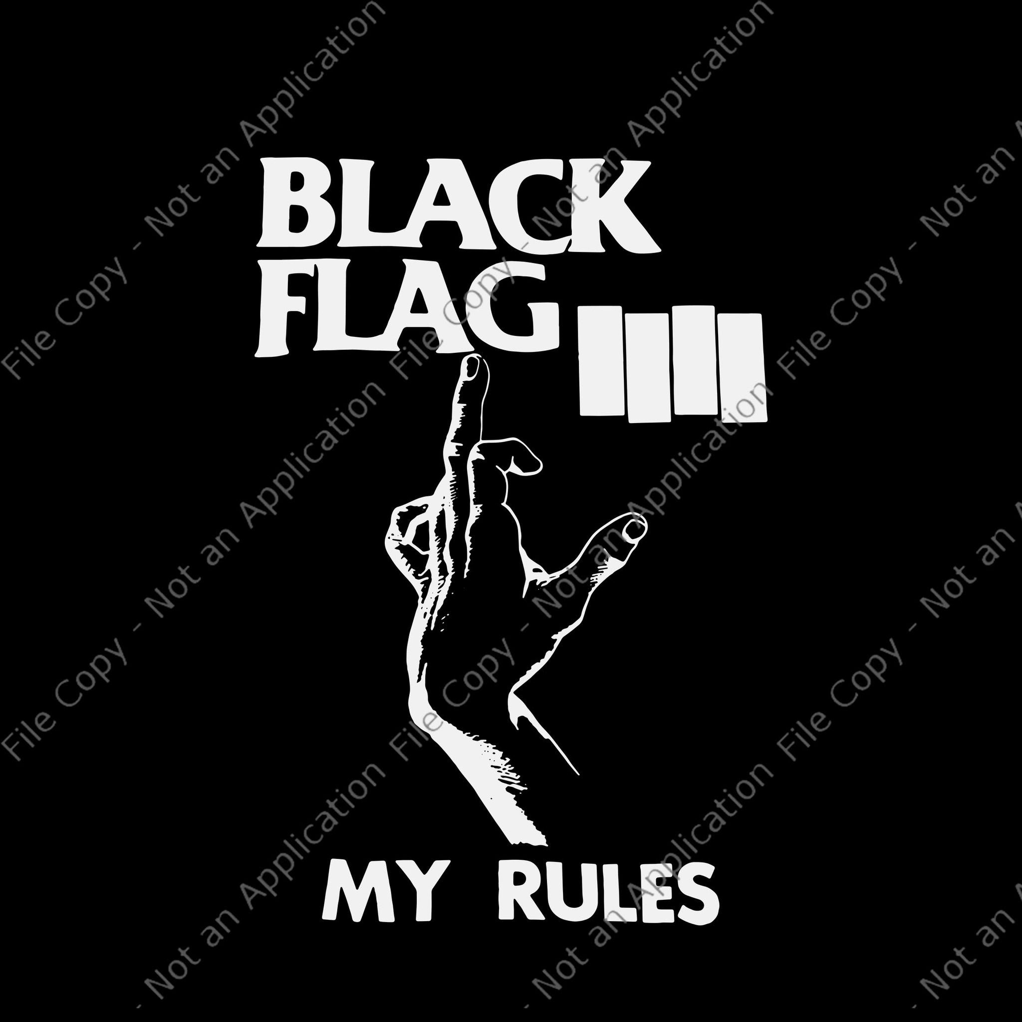 Black and White My Rules Svg, Black and White My Rules Love Flag American Rock Bands Music, White my rules Svg