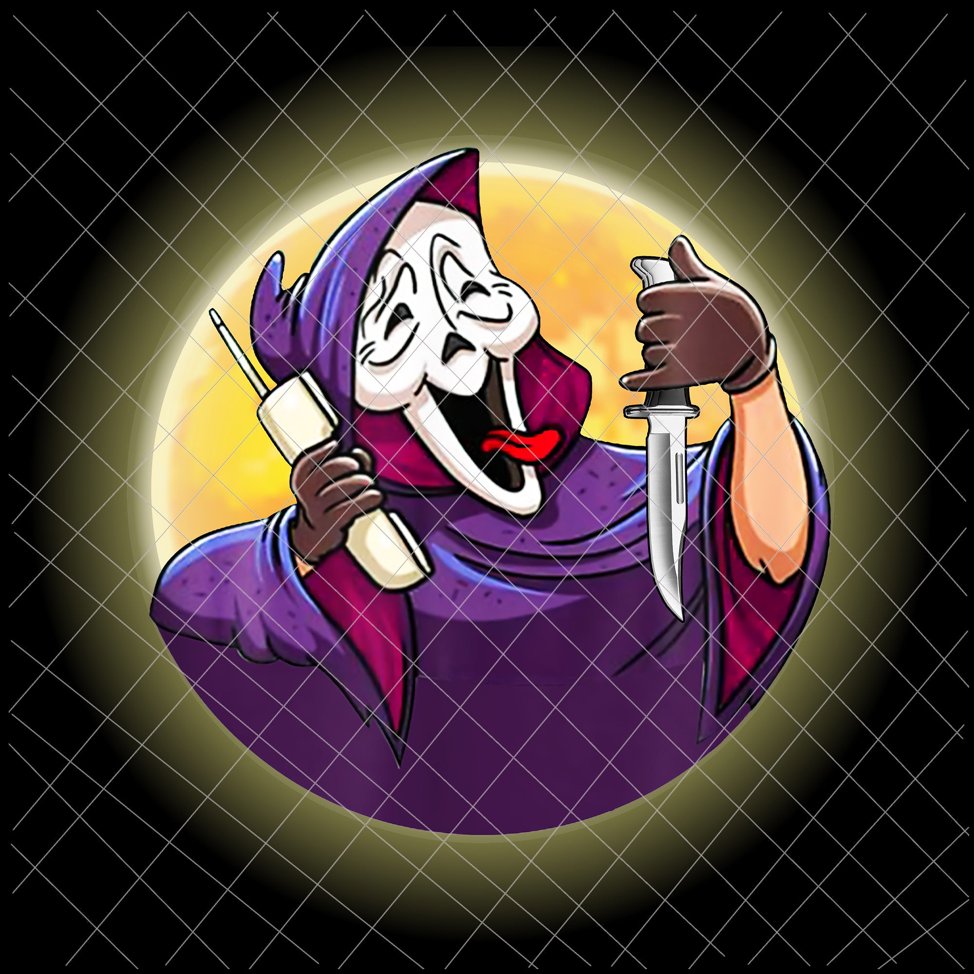 Ghostface Calling Halloween Funny Png, Scream You Hang Up Png, Ghostface Halloween Png