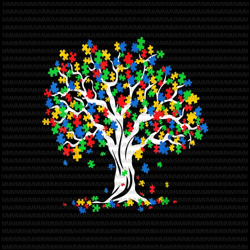 Tree Of Life Autism Awareness Month vector, Autism 2021 vector, Tree Of Life Autism vector png, Tree Autism png, vector