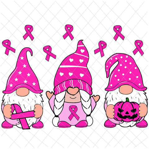 Breast Cancer Awareness Gnome Svg, Gnome Pumpkin Pink Ribbon Svg, Gnome Pink Ribbon Cancer Awareness Svg, Gnome Svg