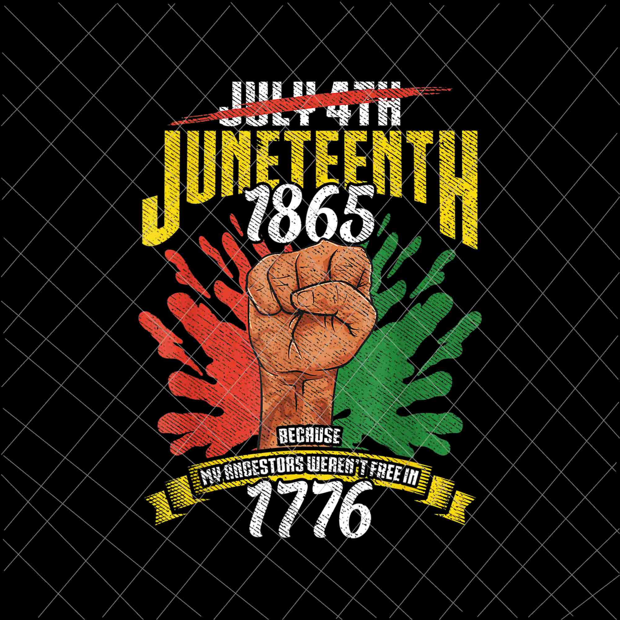 Juneteenth Day Png, Indepedence Day Png, Black African Flag Png, Black History Month Png