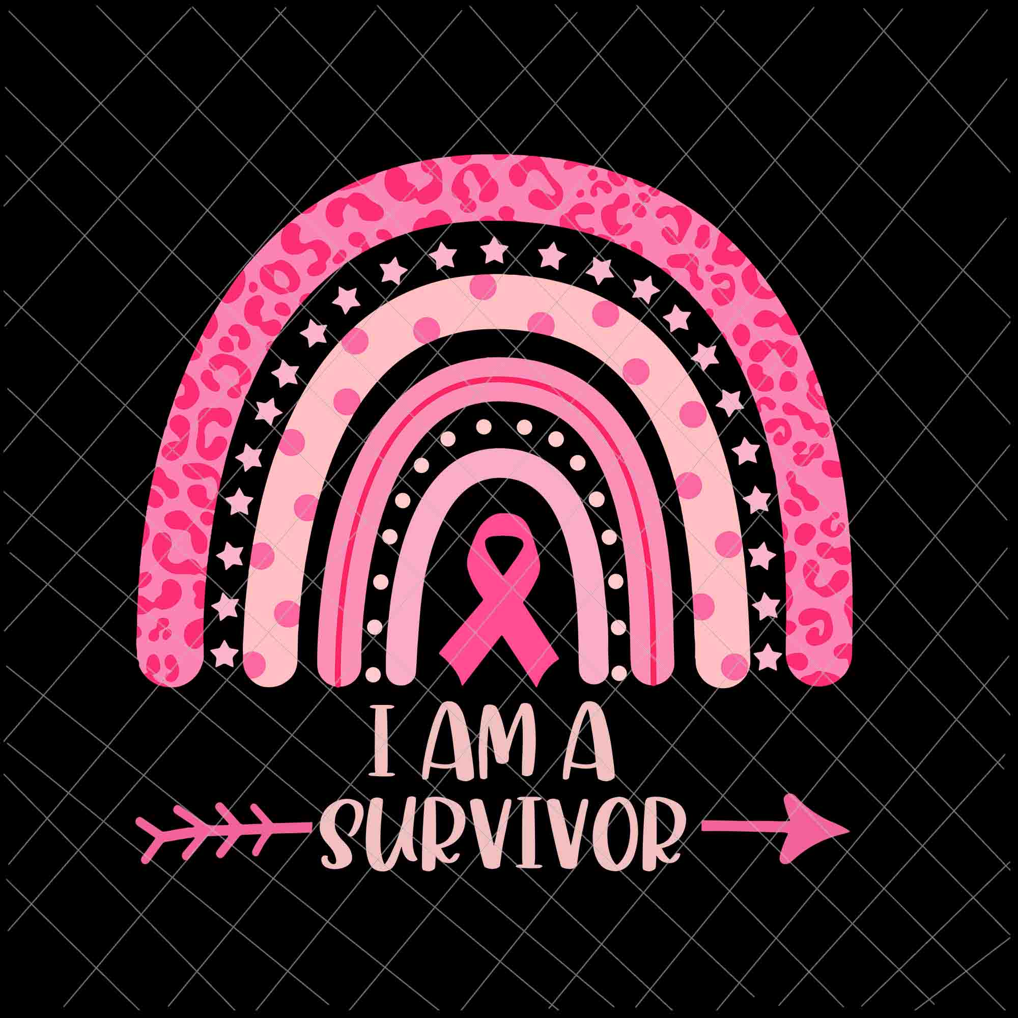 I Am A Survivor Svg, Survivor  Breast Cancer Awareness Svg, Survivor Pink Ribbon Cancer Awareness Svg