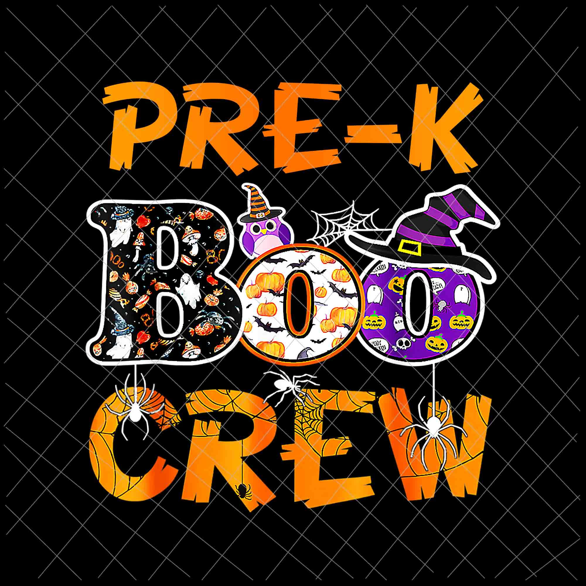 Pre-K Boo Crew Png, Pre-K Halloween Png, Boo Crew Halloween Png, Pre-K With Png