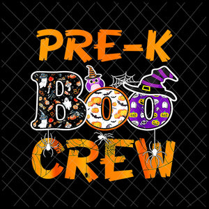 Pre-K Boo Crew Png, Pre-K Halloween Png, Boo Crew Halloween Png, Pre-K With Png