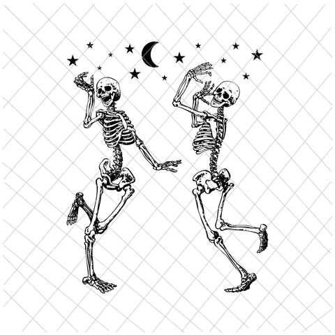 Dancing Skeletons Two Halloween Svg, Skeletons Halloween Svg, Skeletons Dancing Svg, Dancing Halloween Svg