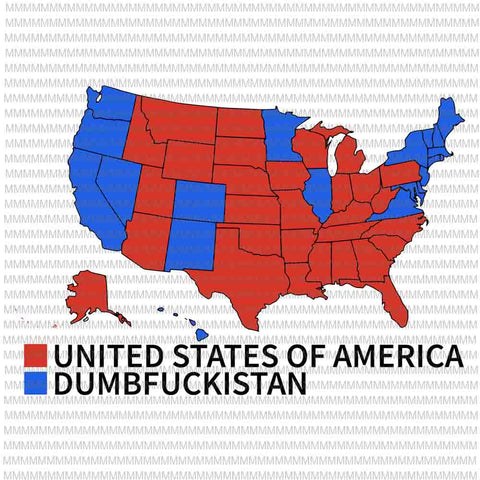 Election Map United States of America Dumbfuckistan svg, United States of America Vs Dumbfuckistan Election svg