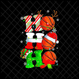 Ho Ho Ho Basketball Pajama Santa Lover Png, Basketball Christmas Png, Basketball Xmas Png