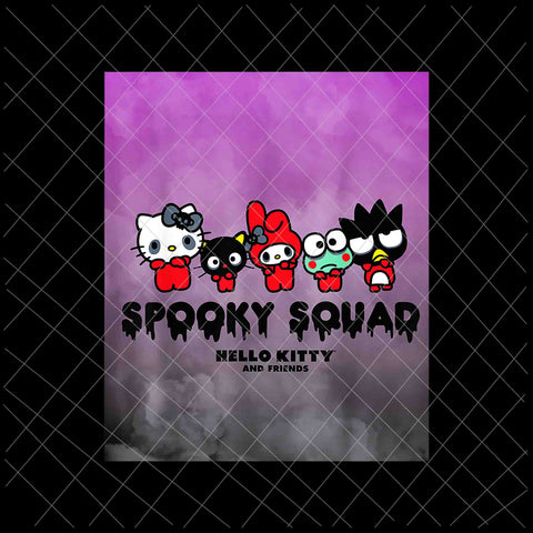 Spooky Squad Hello Kitty Halloween Png, Hello Kitty Halloween Png, Kids Halloween Png, Scary Halloween Png