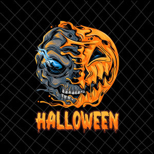 Halloween Pumpkin Skull Zombie Svg, Skull Halloween Svg, Pumpkin Skull Png, Pumpkin Halloween Png