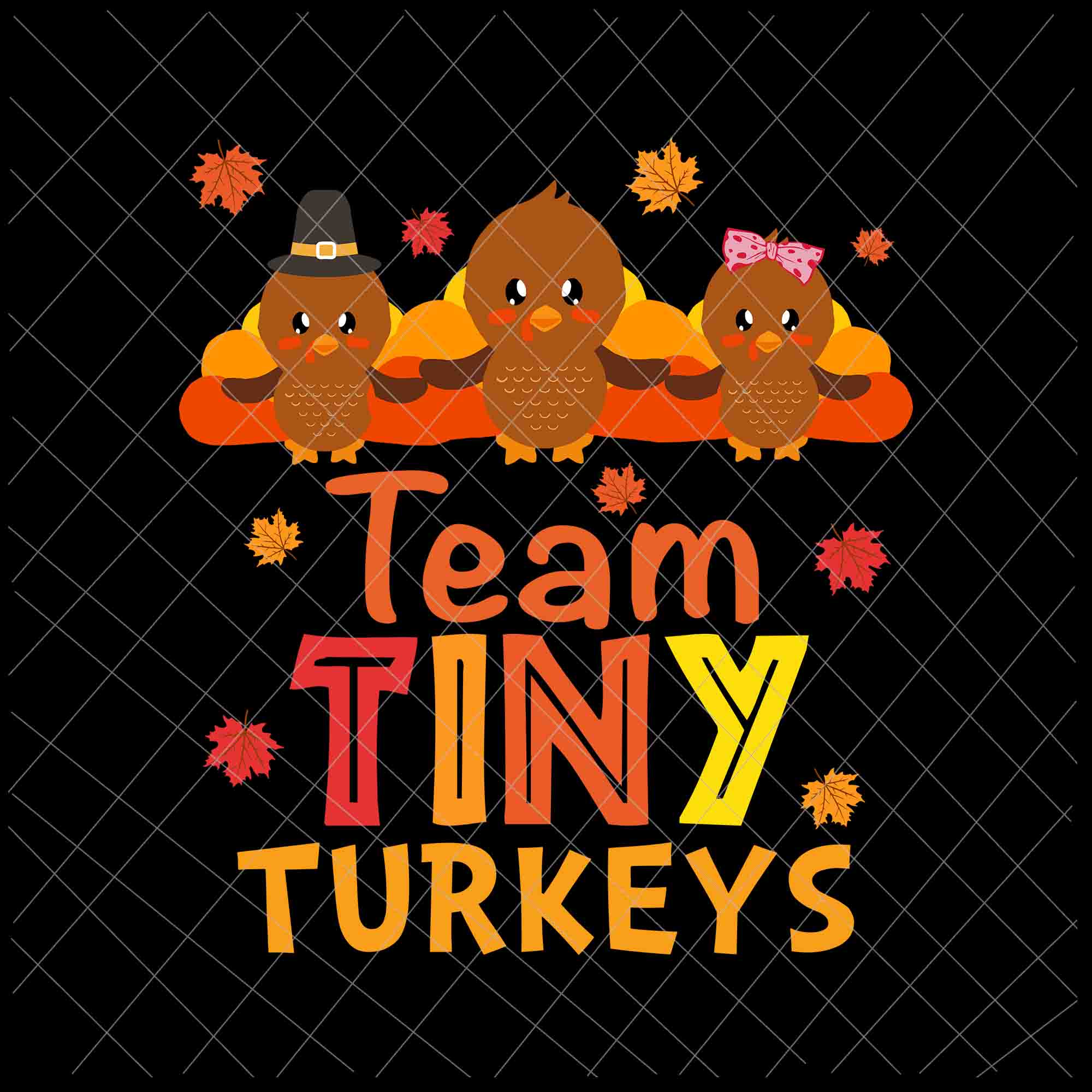 Team Tiny Turkeys Nurse Turkey Thanksgiving Svg, Turkeys Thanksgiving Svg, Tiny Turkeys Svg, Turkeys Nurse  Svg
