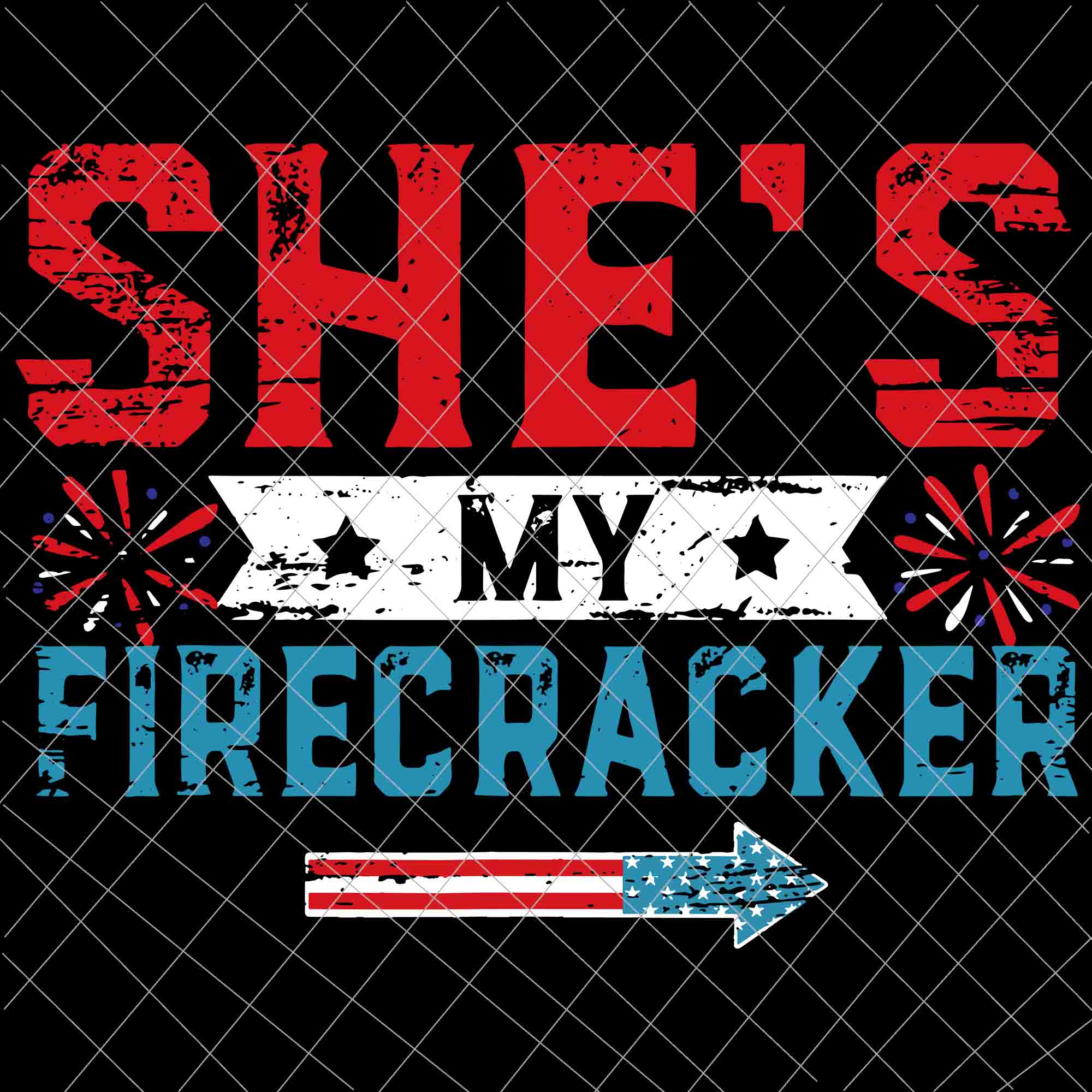 She's My Firecracker Svg, 4th July Matching Couples Svg, Independence Day, US Flag Svg, Patriotic Svg