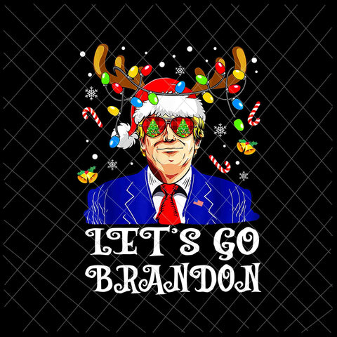 Let's Go Brandon Trump Png, Christmas Sweater Vintage Png, Funny Trump Christmas Png