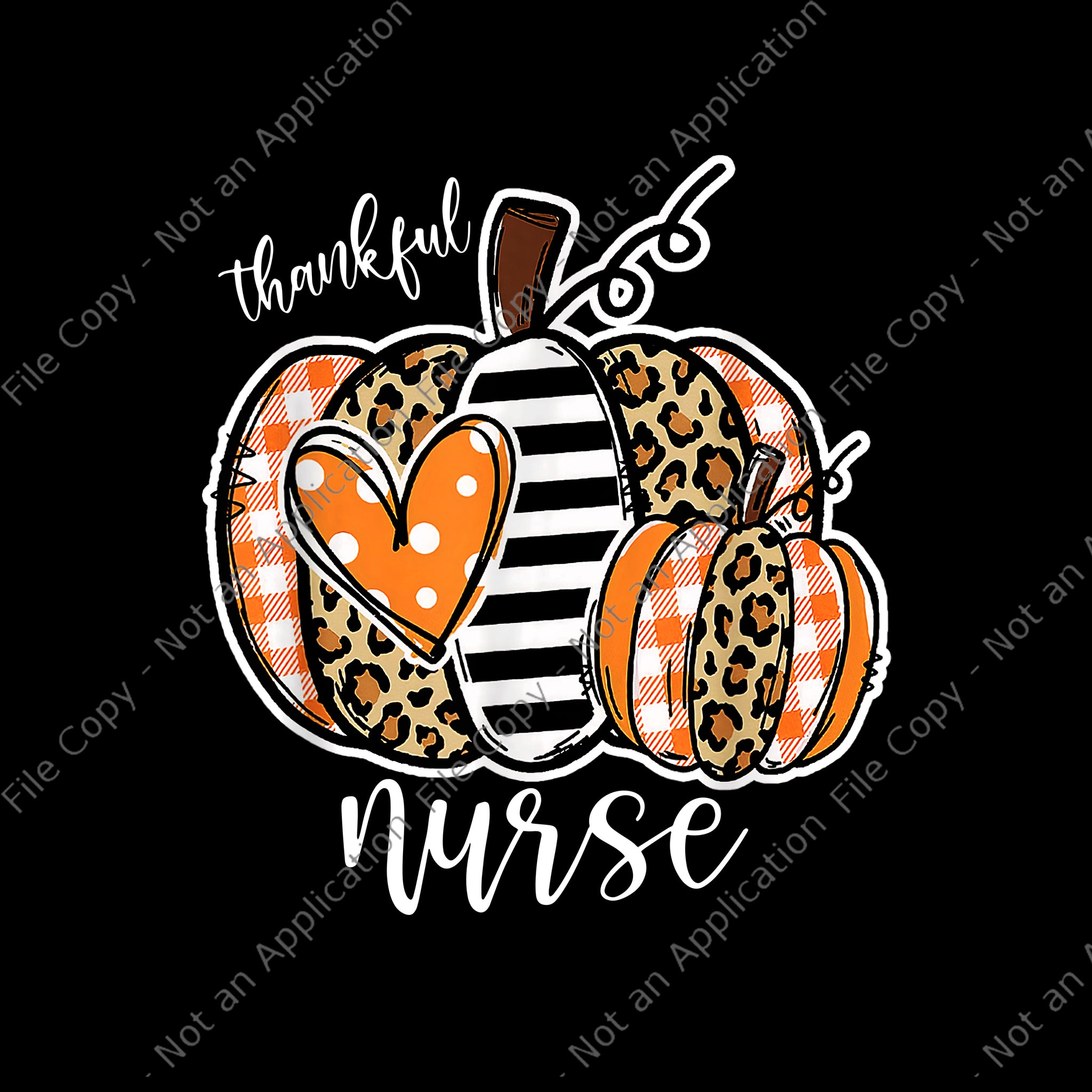 Thankful Nurse Leopard Plaid Pumpkin Png, Thanksgiving Day Nurse Png, Thanksgiving Day Png, Nurse Thanksgiving Png