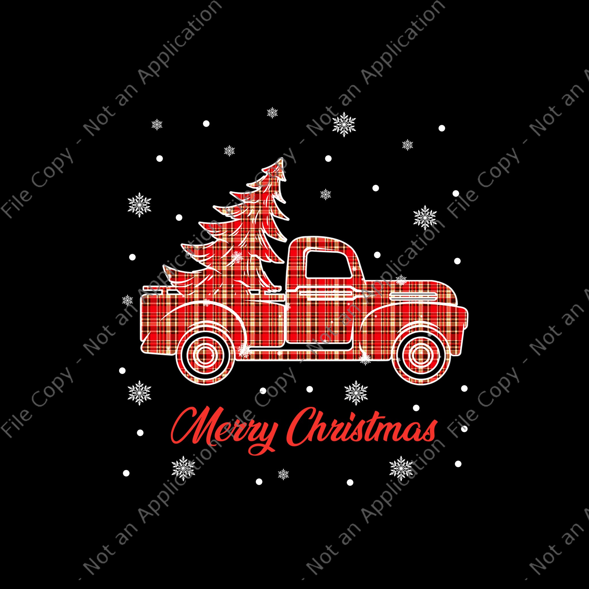 Merry Christmas Buffalo Truck Tree Red Plaid Png, Truck Merry Christmas Png, Christmas Png, Truck Tree Png