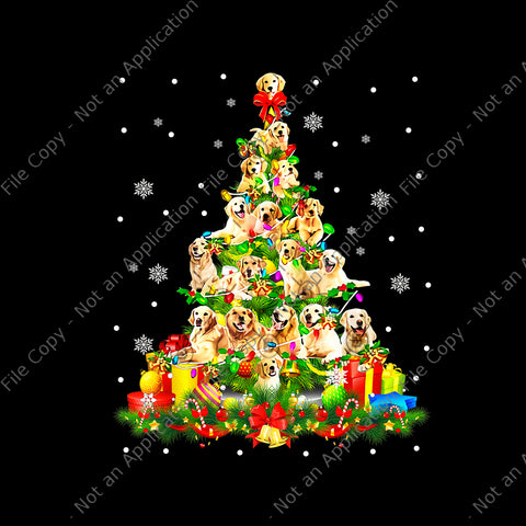 Dog Lover Golden Retriever Christmas Tree Png, Dog Tree Xmas, Dog Christmas Png, Christmas Png, Dog Png, Golden Retriever Tree Png