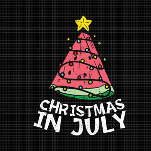 Christmas In July SVG, Christmas In July Watermelon Xmas Tree Summer, Christmas In July Watermelon, Christmas 4th of July SVG, 4th of July svg, 4th of July vector