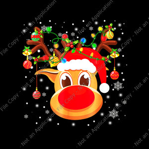 Rudolph Red Nose Reindeer Png, Reindeer Png, Reindeer Christmas Png, Christmas Png, Reindeer Light Christmas