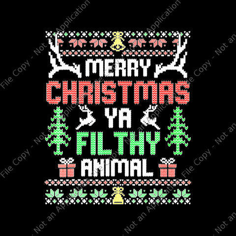 Merry Christmas Ya Filthy Animal Png, Alone At Home Movies Merry Christmas You Filty Animal Ugly Png, Filthy Animal Png, Christmas Png