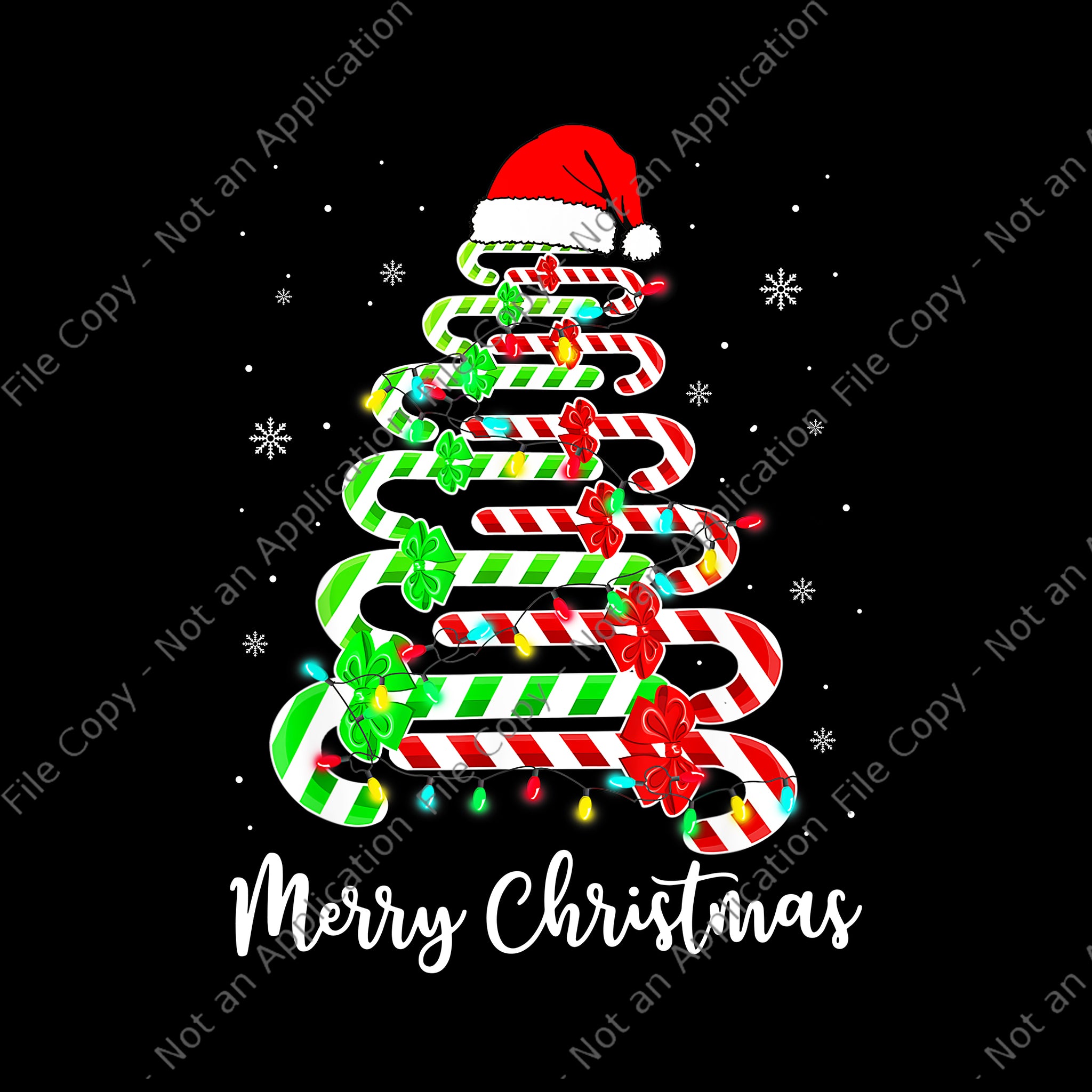 Candy Cane Santa Hat Png, Funny Xmas Tree Merry Christmas Y'all Png, Tree Merry Christmas Png, Christmas Png, Hat Santa Png