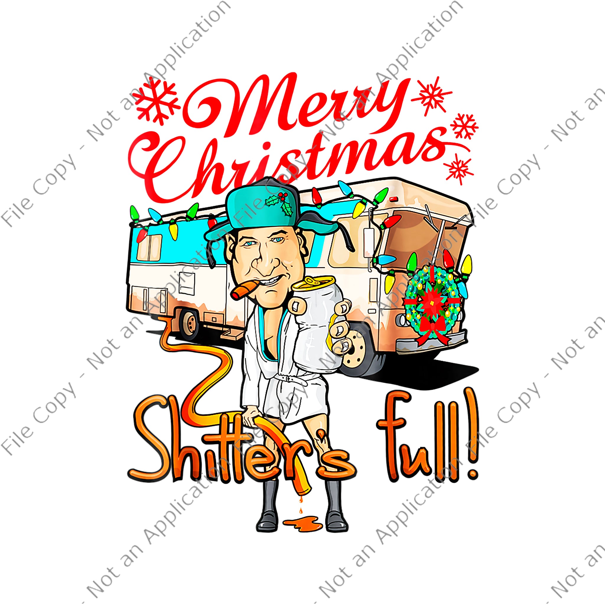 Merry Christmas Shitter Sweater Was Full Funny Xmas Png, Merry Christmas Shitter Full Png, Merry Christmas Png