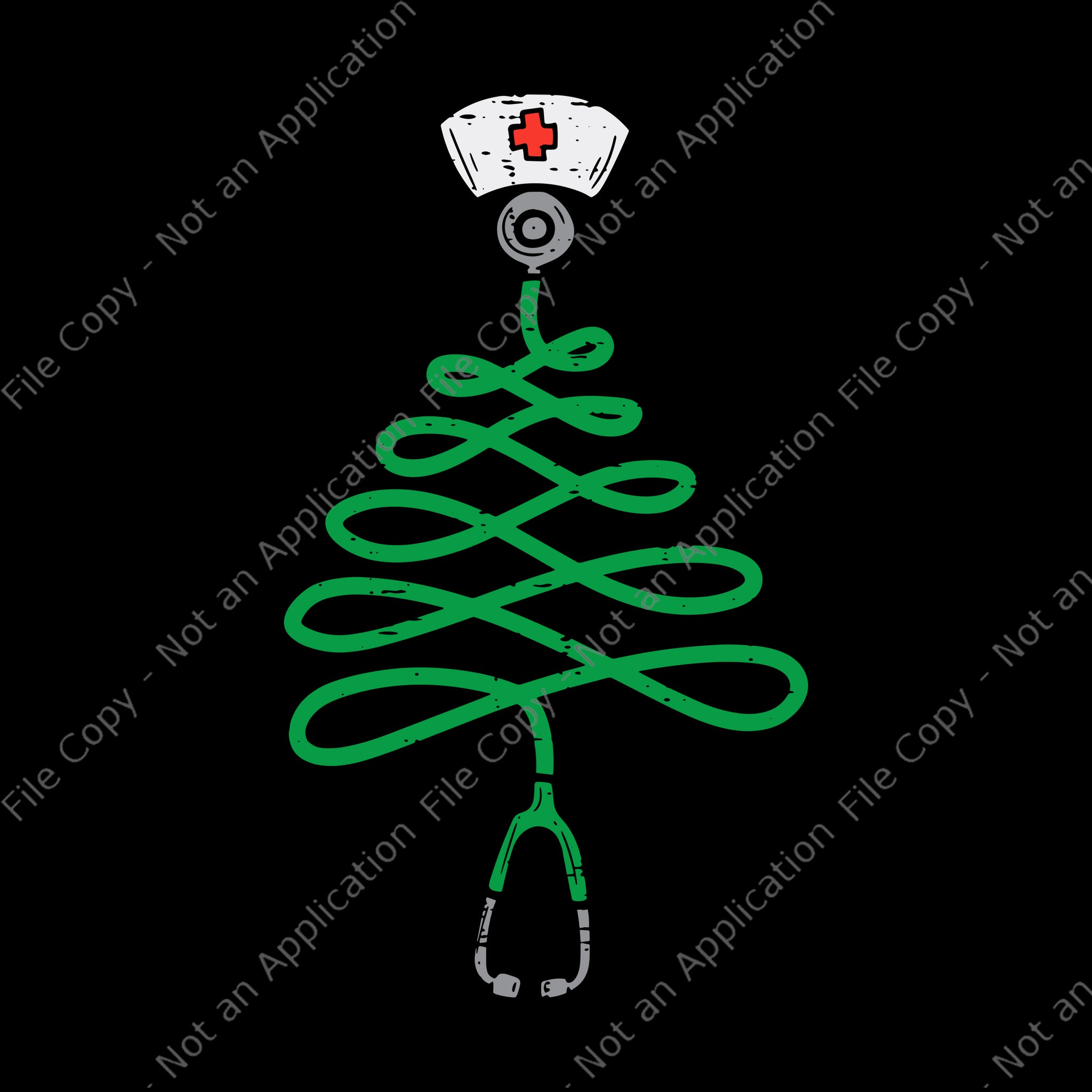 Stethoscope Christmas Tree Nurse Christmas Svg, Nurse Tree Christmas Svg, Christmas Svg, Tree Christmas Svg