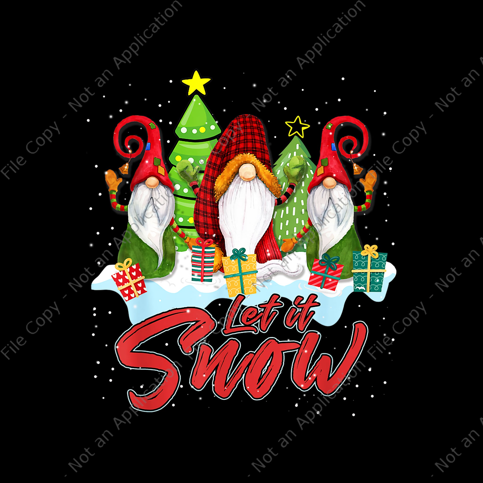 Three Christmas Dwarf Let It Snow Png, Let It Snow Png, Gnome Christmas Png, Gnome Png